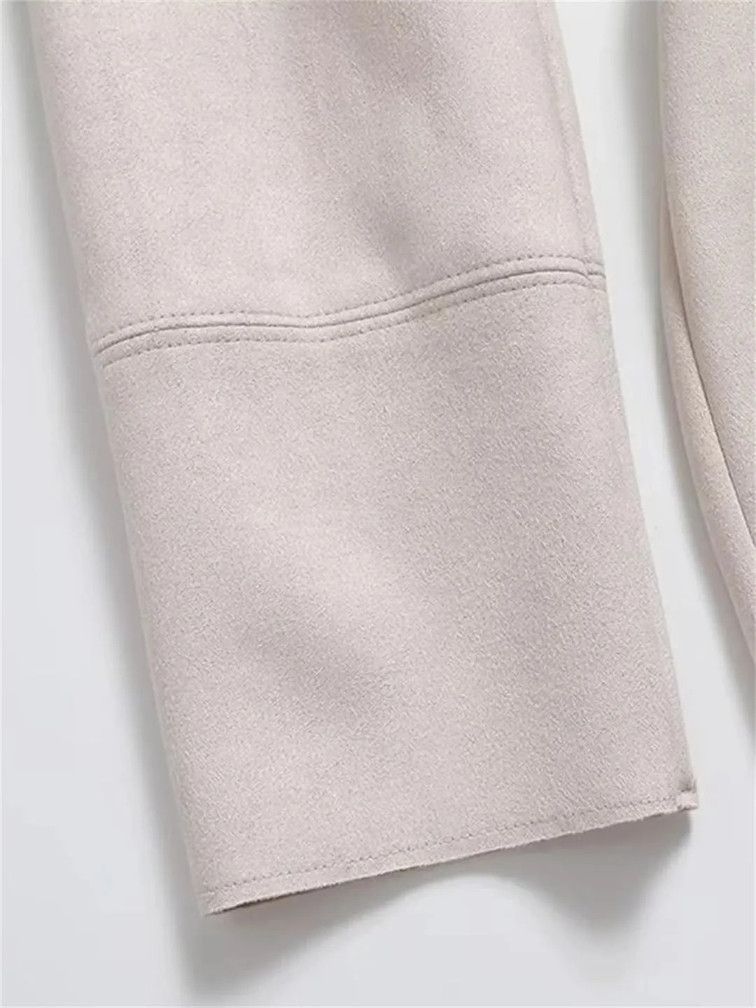 Adhdyuud Women Solid Trench Coats Sashes Bow Double Breasted Coats Business Casual Outerwear