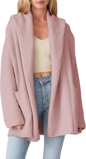 Cakulo Womens Long Hooded Cardigan Sweaters Oversized Fall Cardigans 2025 Open Front Knit Sweater Coats Pockets