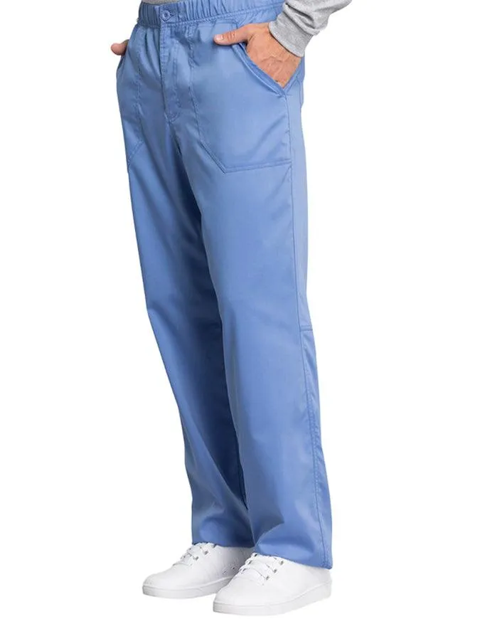 Cherokee Workwear Revolution Tech Men's Mid Rise Straight Leg Zip Fly Petite Pant