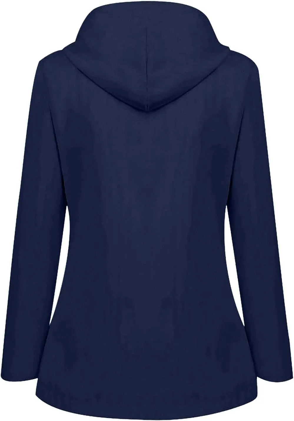 FONMA Rain Coats for Women Plus Size Waterproof Hoodie Jacket Windproof Windbreaker Lightweight Raincoat Drawstring Pockets