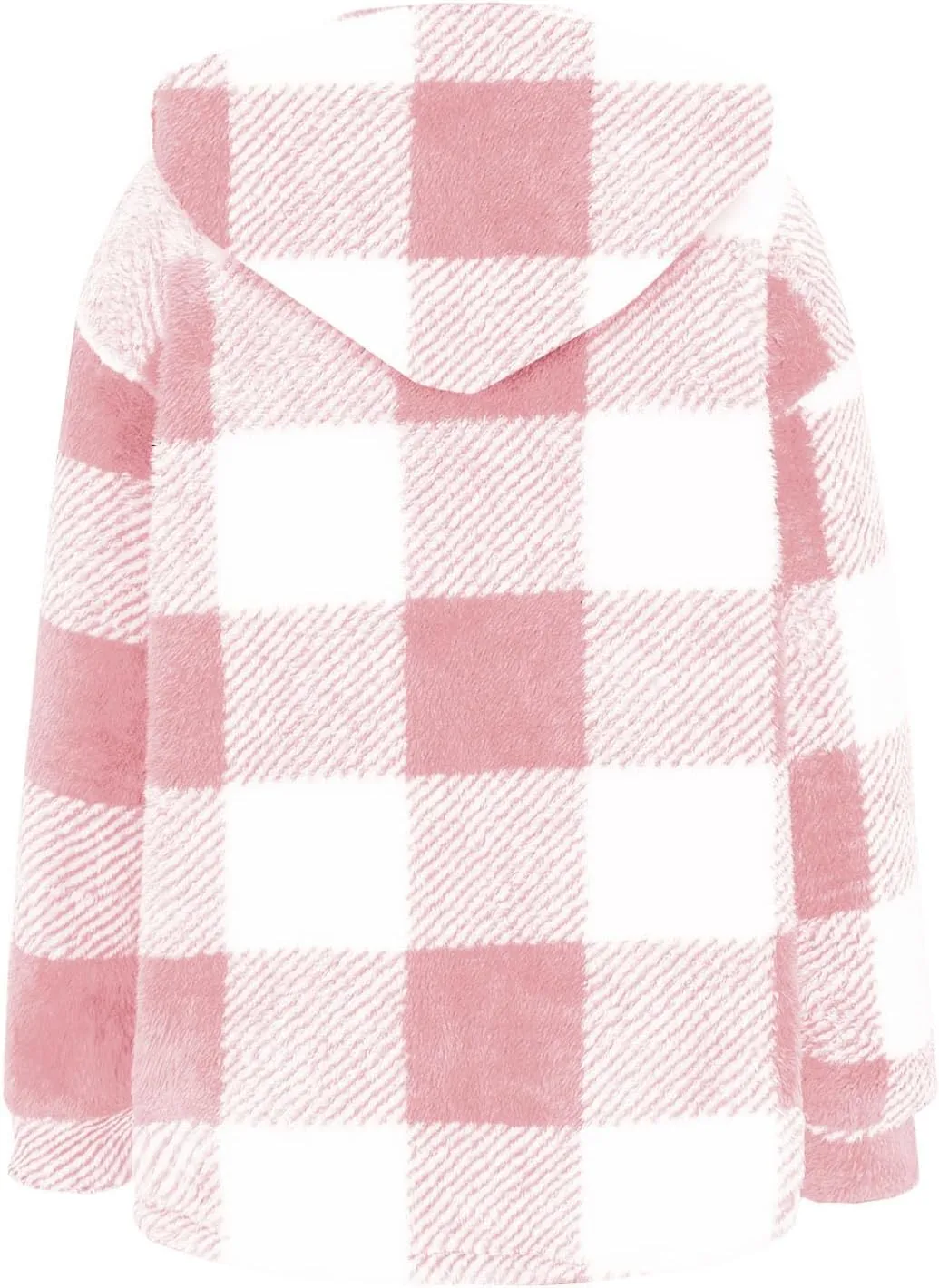 Fuzzy Fleece Jackets For Women Casual Fashion 2023 Plaid Button Down Shacket Warm Winter Sherpa Coats Outwear