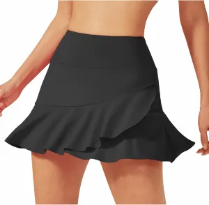 G4Free 15"/20" Tennis Skirts for Women Golf Skorts with Pockets High Waist Ruffle Athletic Skirt Inner Shorts