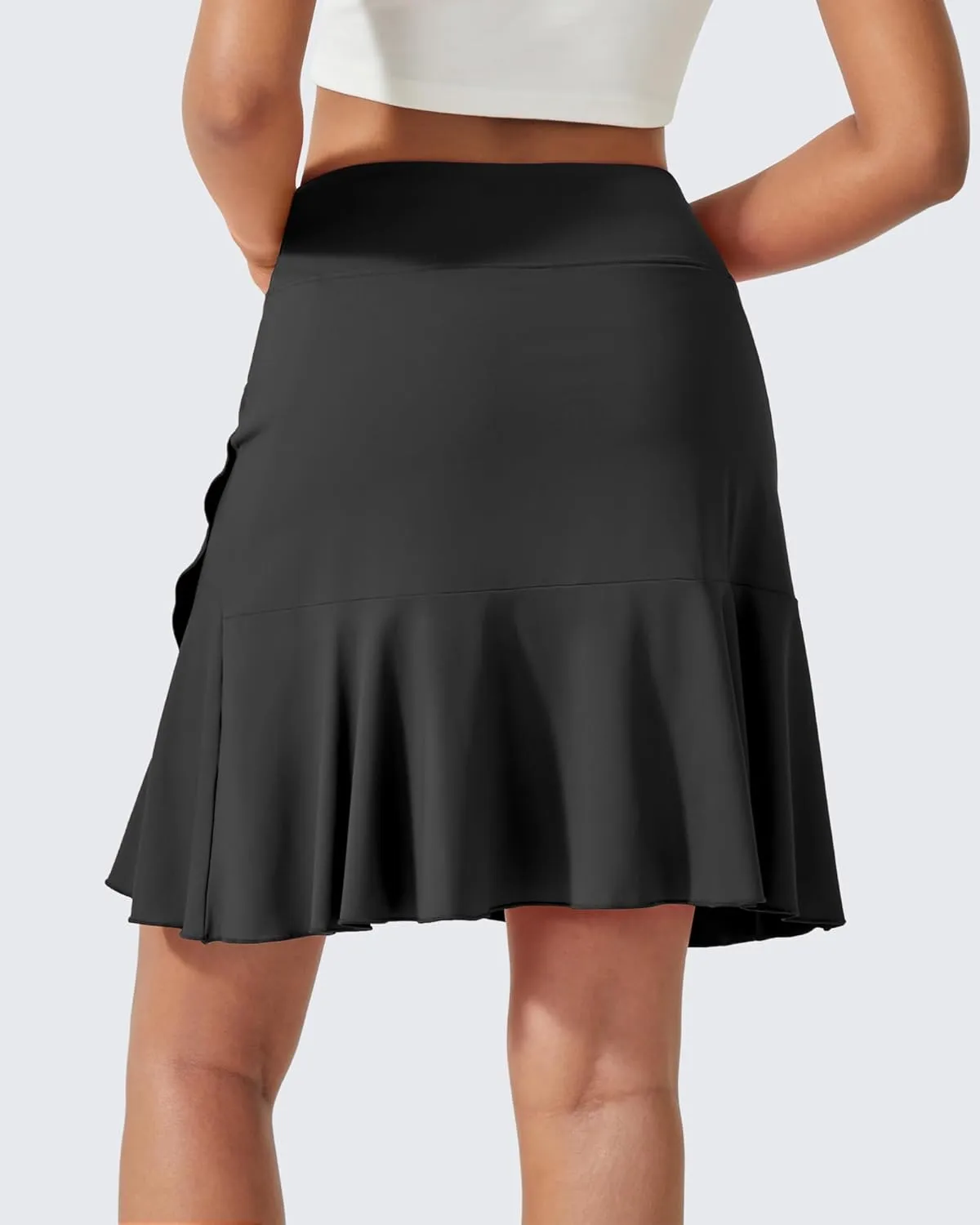 G4Free 15"/20" Tennis Skirts for Women Golf Skorts with Pockets High Waist Ruffle Athletic Skirt Inner Shorts