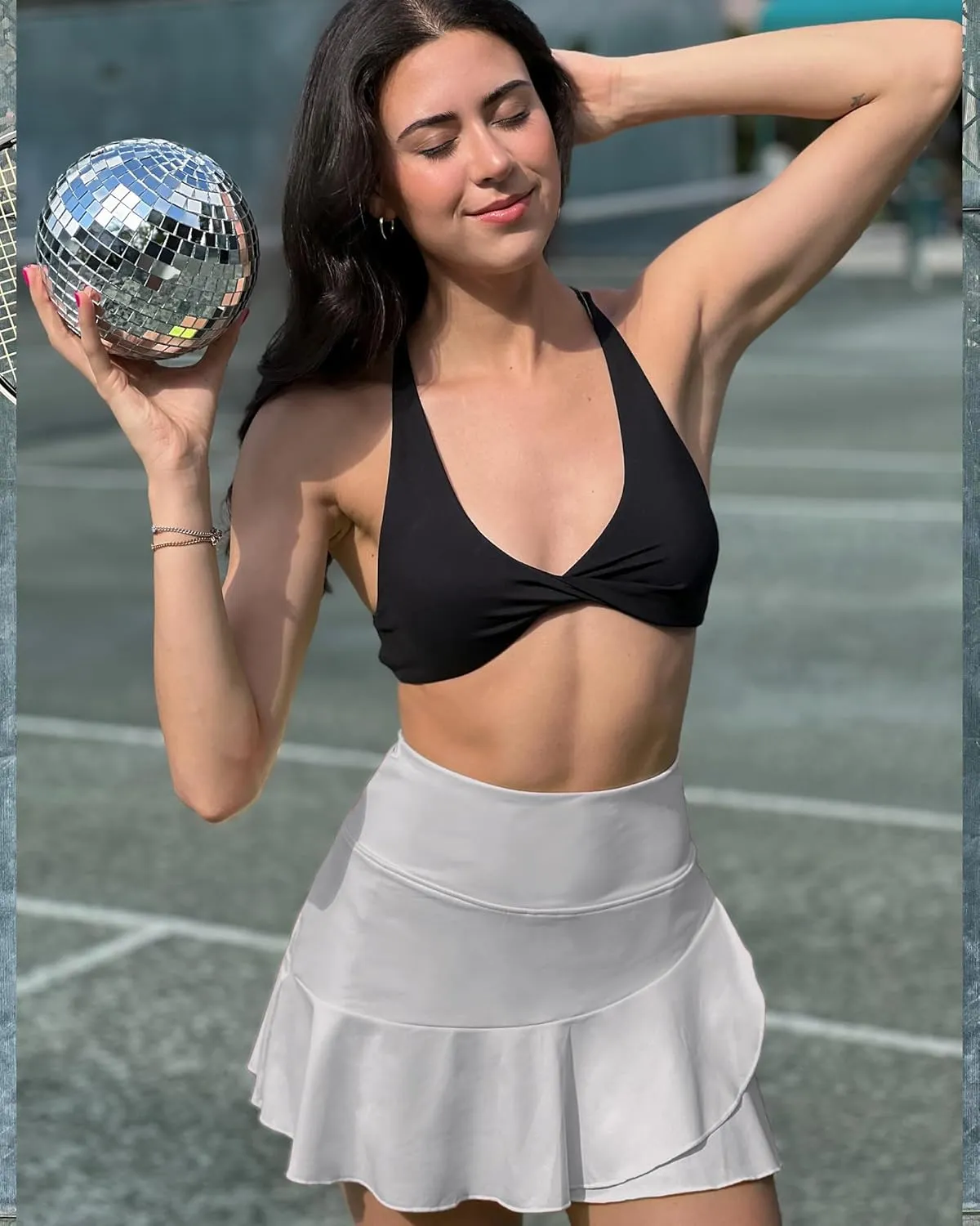 G4Free 15"/20" Tennis Skirts for Women Golf Skorts with Pockets High Waist Ruffle Athletic Skirt Inner Shorts