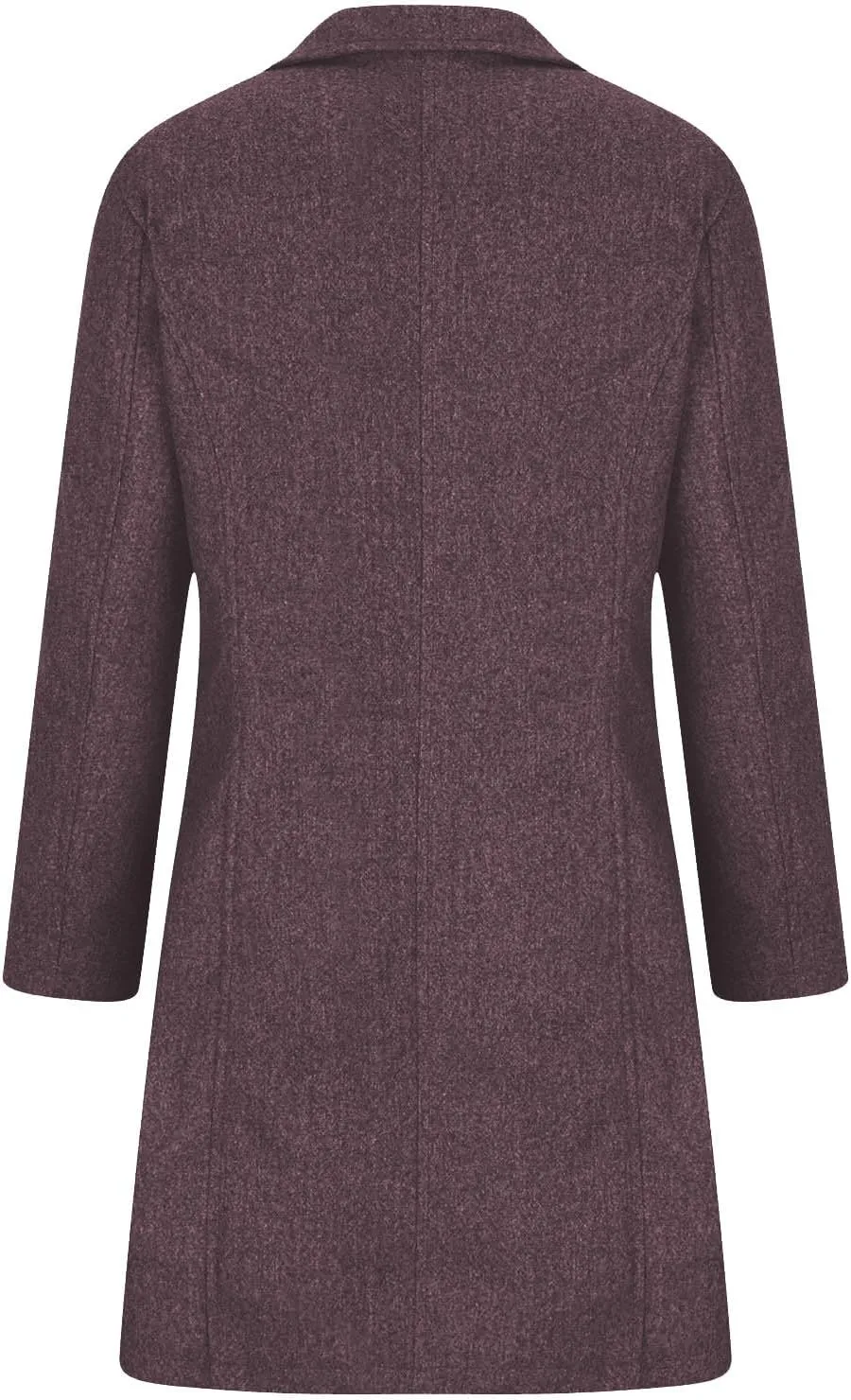 HGps8w Classic Single-Breasted Trench Coat for Women Dressy Wool Blend Winter Pea Coat Mid-Long Outerwear Jacket with Pockets