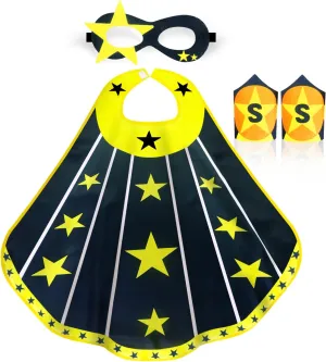 iROLEWIN Superhero-Capes for Kids Super Hero Costumes Girls-Boys Toddler Dress Up Clothes as Party-Toys Gifts Mask Bracelet