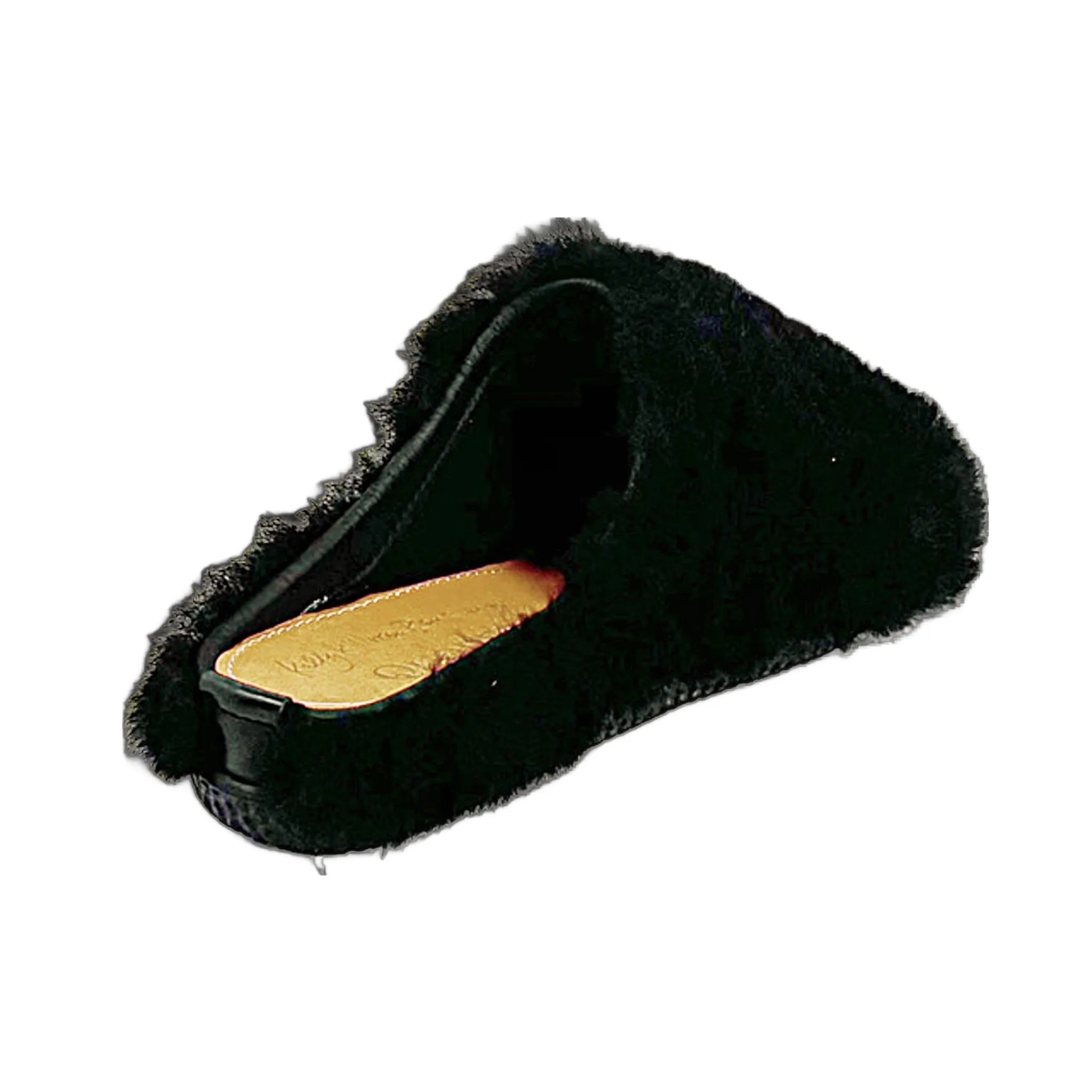 KKB Portland Mule Slipper: Exersole® by Quoddy Barefoot Fit Black Shearling