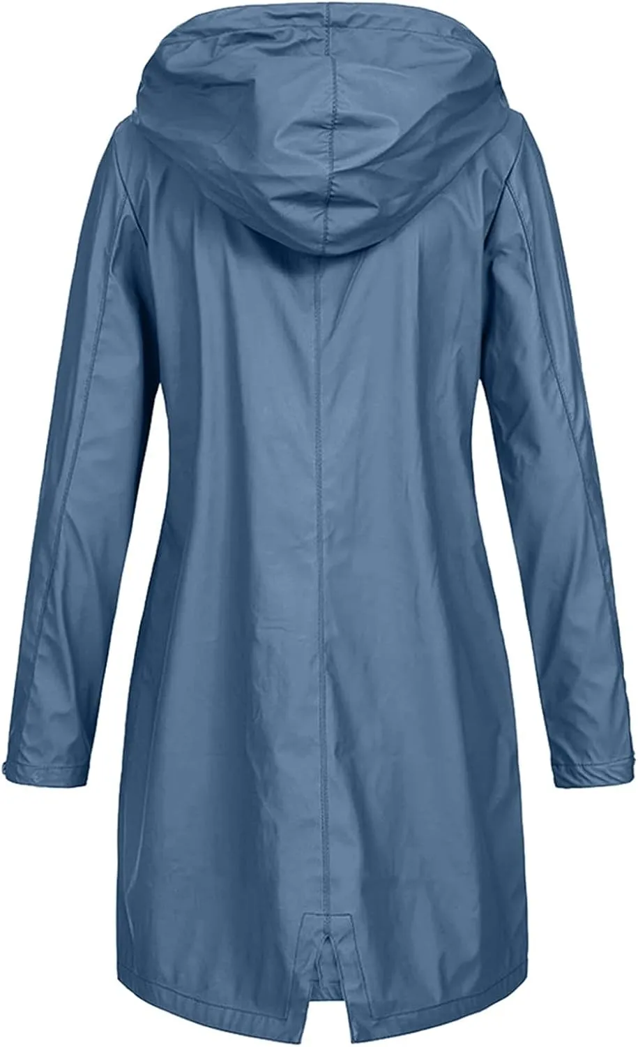 Long Rain Coat for Women 2025 Trendy Casual Lightweight Windbreaker Jacket Waterproof Hooded Rain Jacket Trench Coat