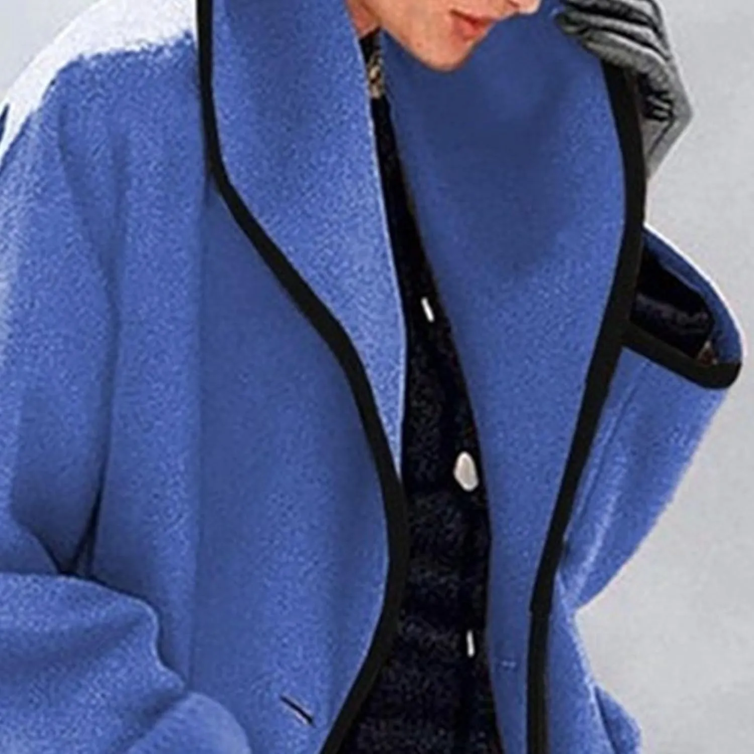 Maiyifu-GJ Womens Wool Blend Coat Single Breasted Trench Jackets with Hood Winter Casual Shawl Collar Overcoat Outerwear