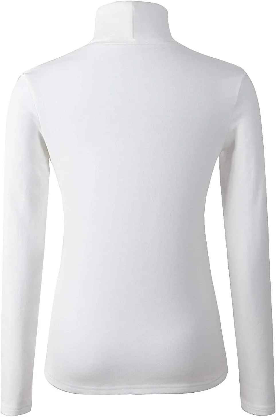 Women's Basic Long Sleeve Turtleneck T-Shirt Solid Casual Slim Cotton Top Base Layers