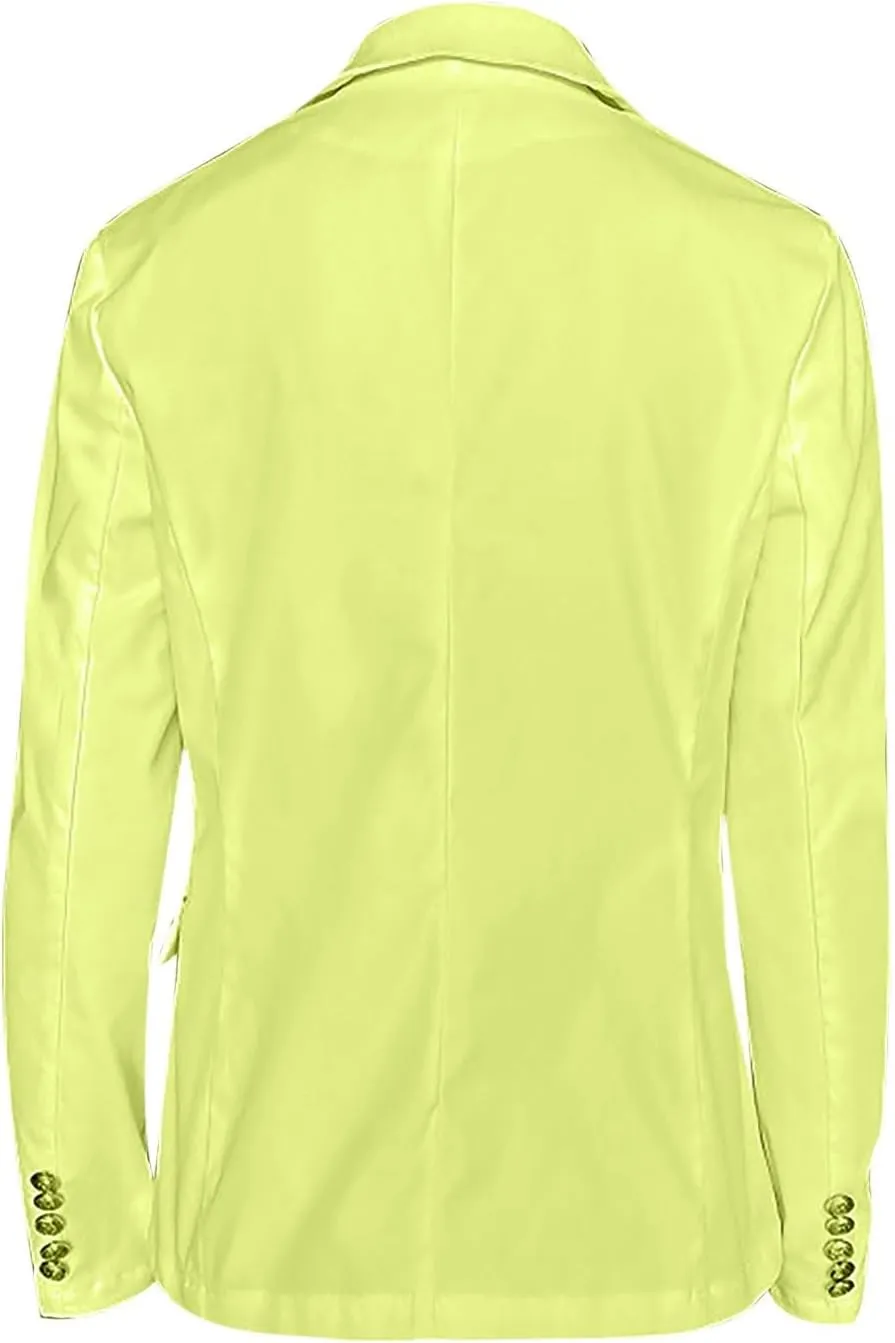 Womens Blazer Fashion Casual 2025 Office Work Button Jackets Long Sleeve Open Front Loose Lightweight Blazers
