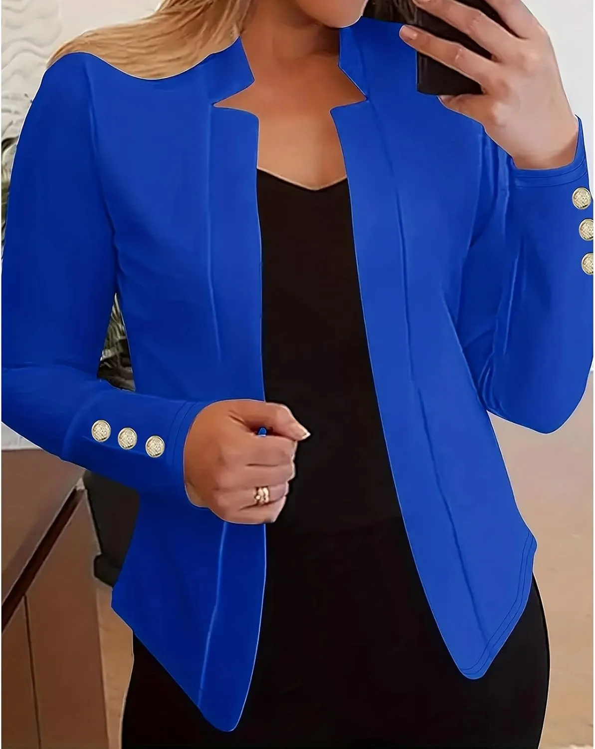 Womens Blazers for Work Casual Jacket Open Front Long Sleeve Office Business Blazer Jackets Fall Spring Outfit Fashion