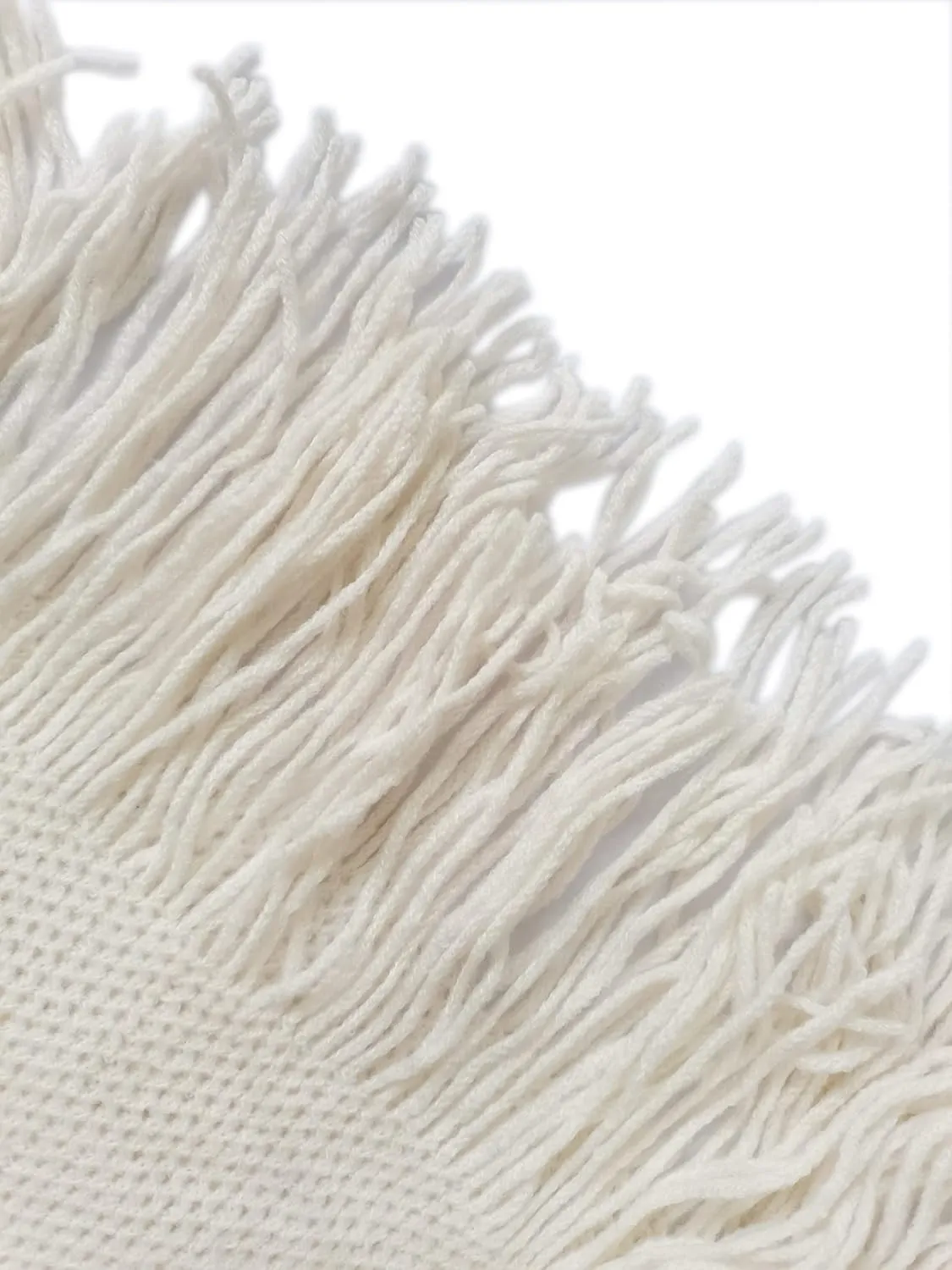 Women's Knit Cape Poncho Sweater with Fringes Pullover Shawls Wraps Capes